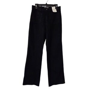 Madewell Cleo Straight Jean High Rise Utility Womens 28 Black NWT $148 NX987